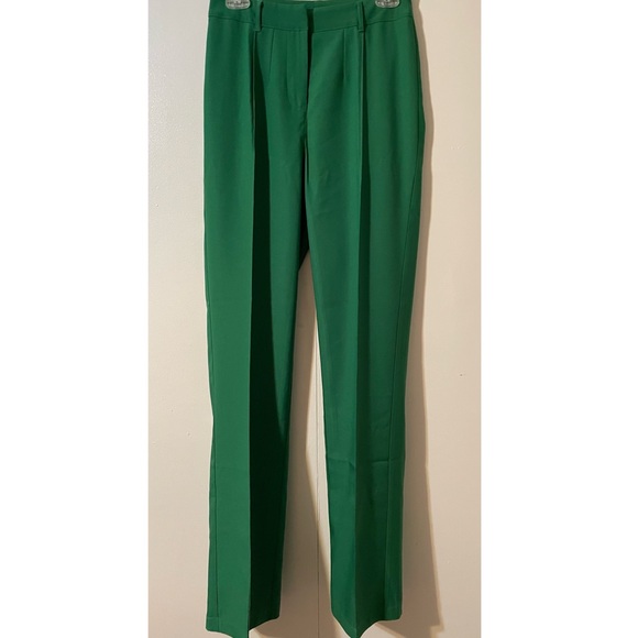 Green High Waisted Straight Leg Pants Size 6 - Picture 5 of 5